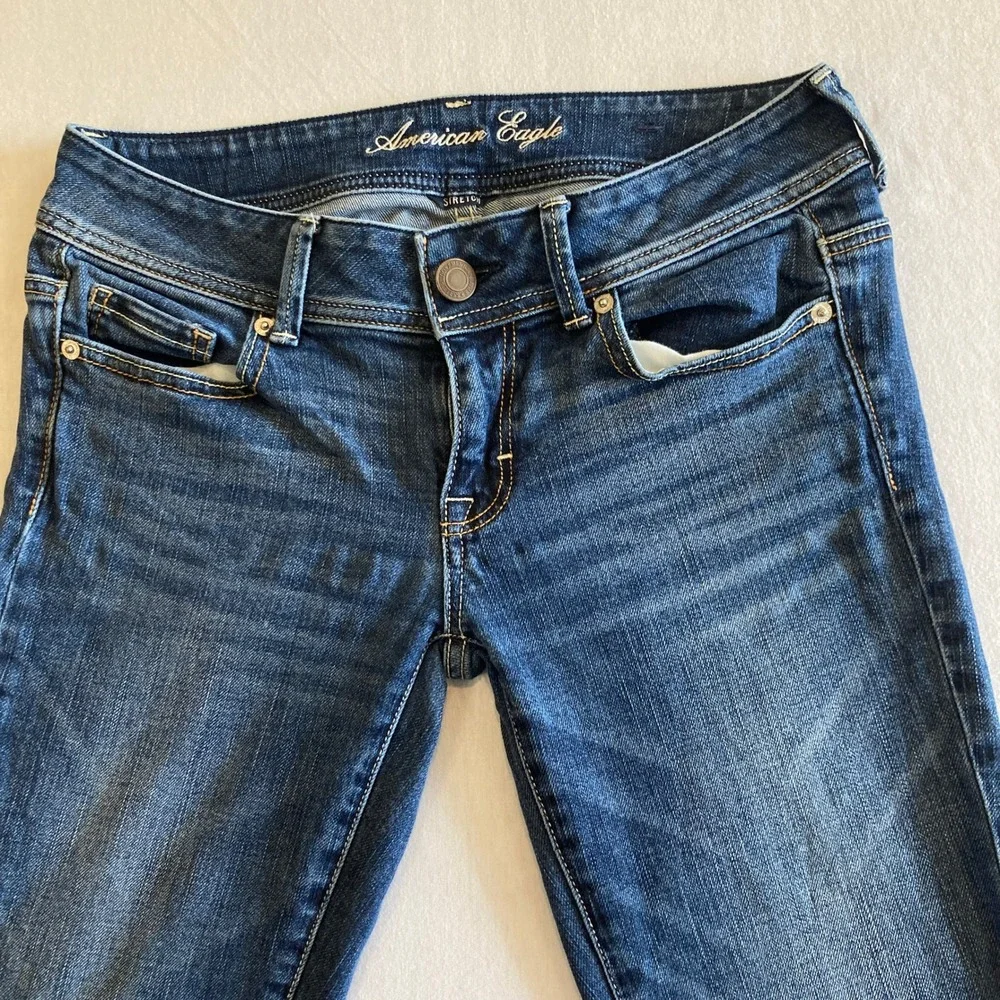 American Eagle Jeans Women 4 (30x30) Original Bootcut Denim Stretch Low Rise